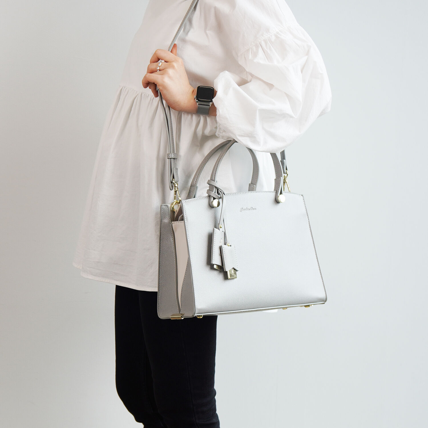 Jewelna Rose「ジュエルナローズ |ターミー ハンドバッグ トート ミドルサイズ コンパクト  10757」|トートバッグ|