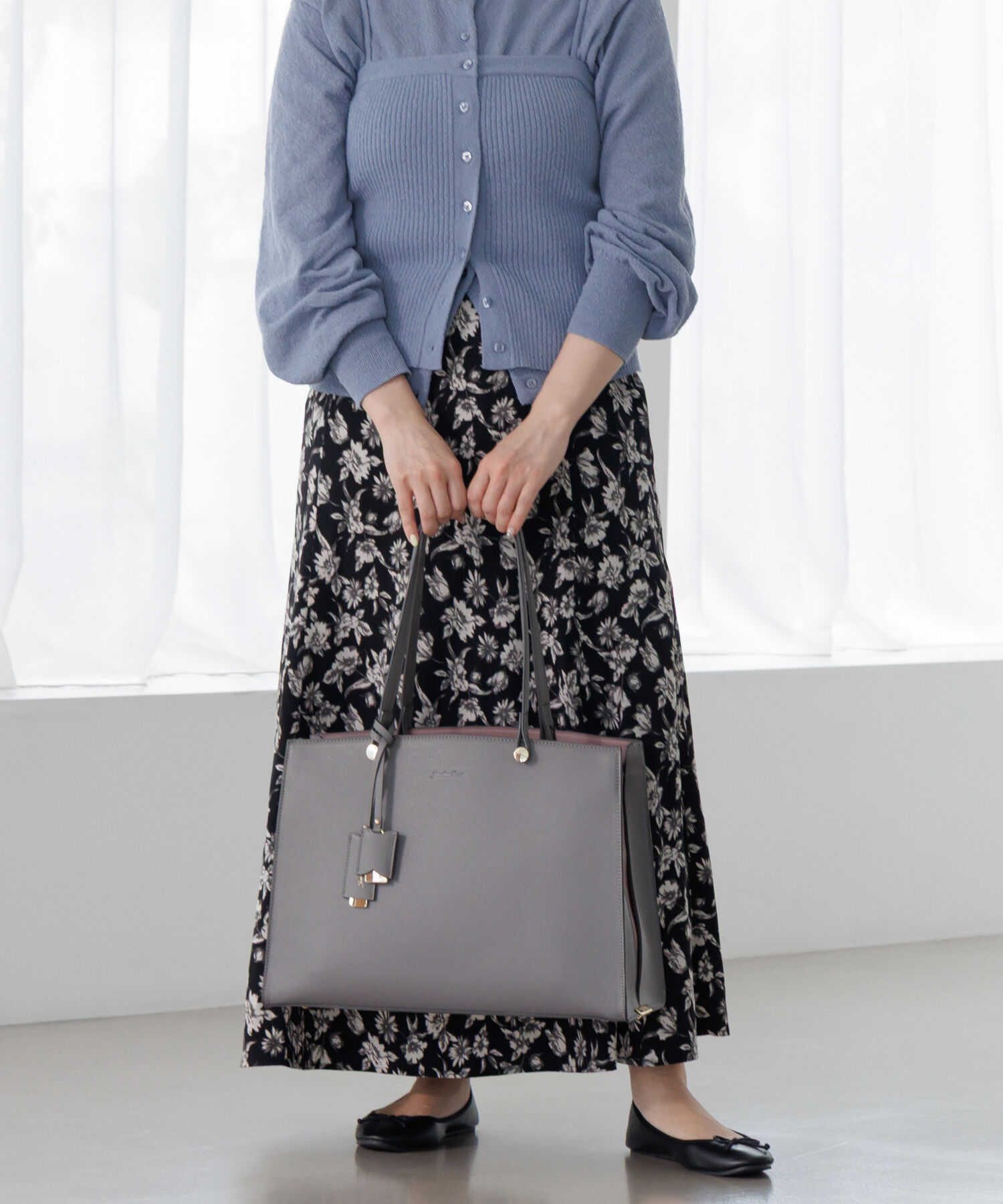 Jewelna Rose「ジュエルナローズ |ターミー トートバッグ A4サイズ  | 通勤 | きれいめ | 10758」|トートバッグ|