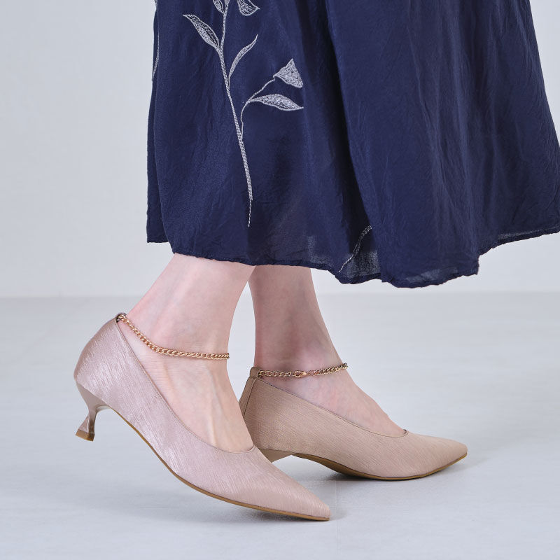 ORiental TRaffic「ポインテッドトゥアンクルチェーンパンプス/R-2015」|パンプス|