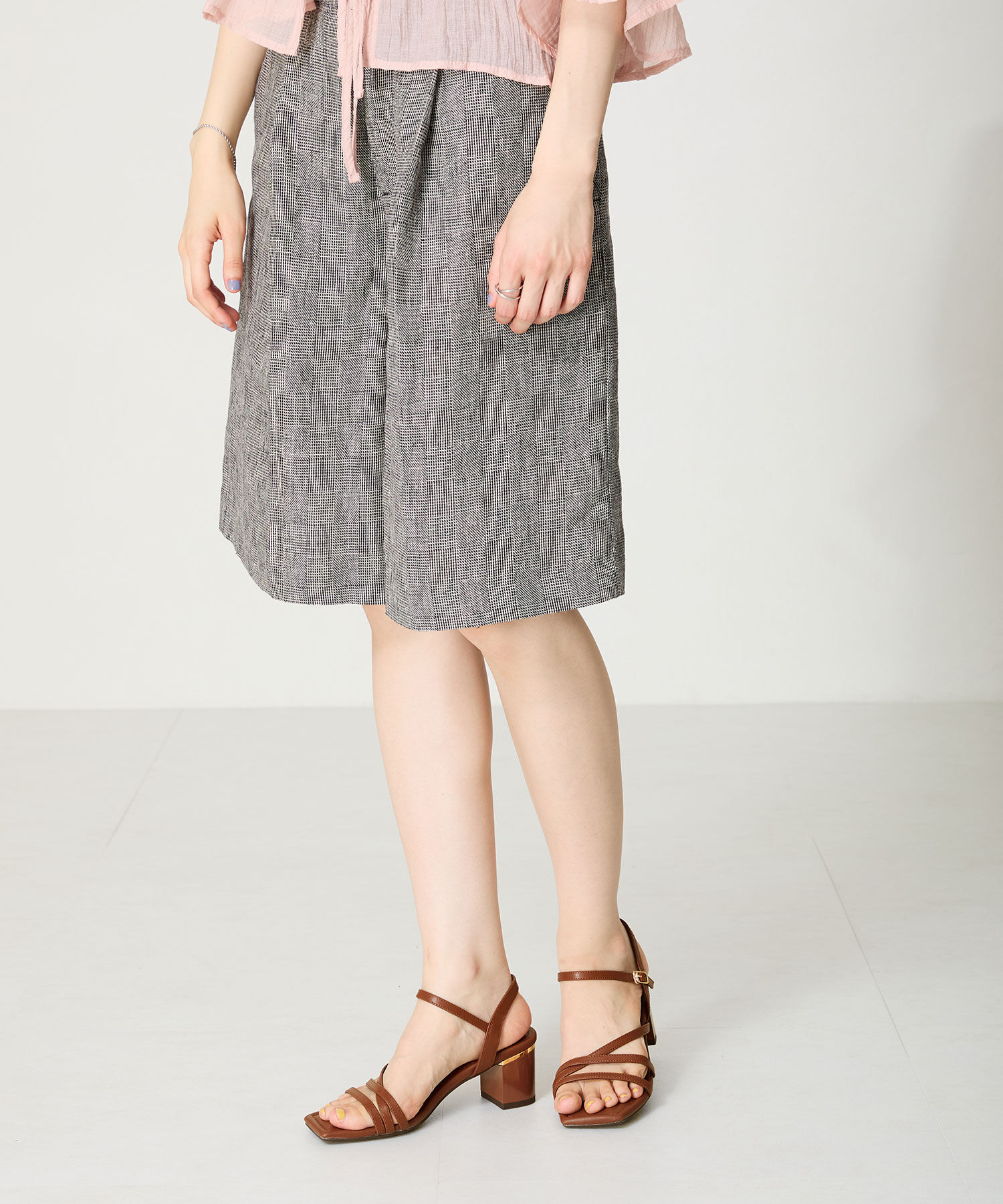 ORiental TRaffic「アシンメトリーストラップヒールサンダル/51230 サンダル 人気 トレンド ヒール6.7cm」|サンダル|