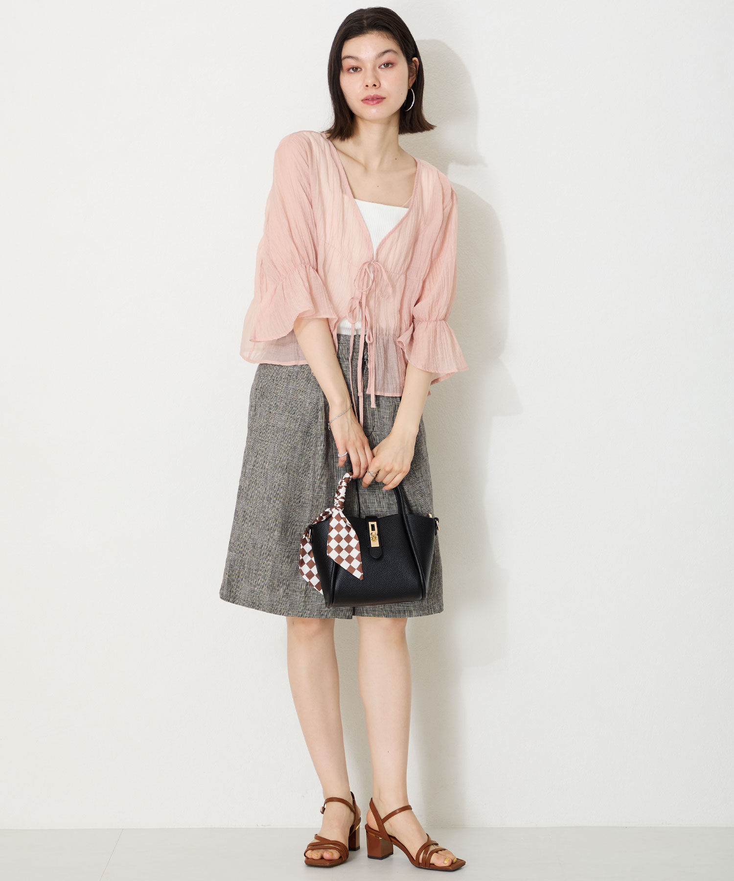 ORiental TRaffic「アシンメトリーストラップヒールサンダル/51230 サンダル 人気 トレンド ヒール6.7cm」|サンダル|