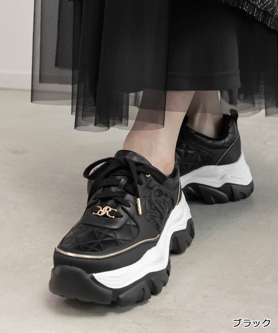  「モノグラムボリュームソールスニーカー」|スニーカー|ブラック