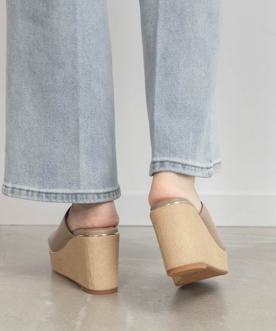  「ベーシックミュールウェッジサンダル」|パンプス|