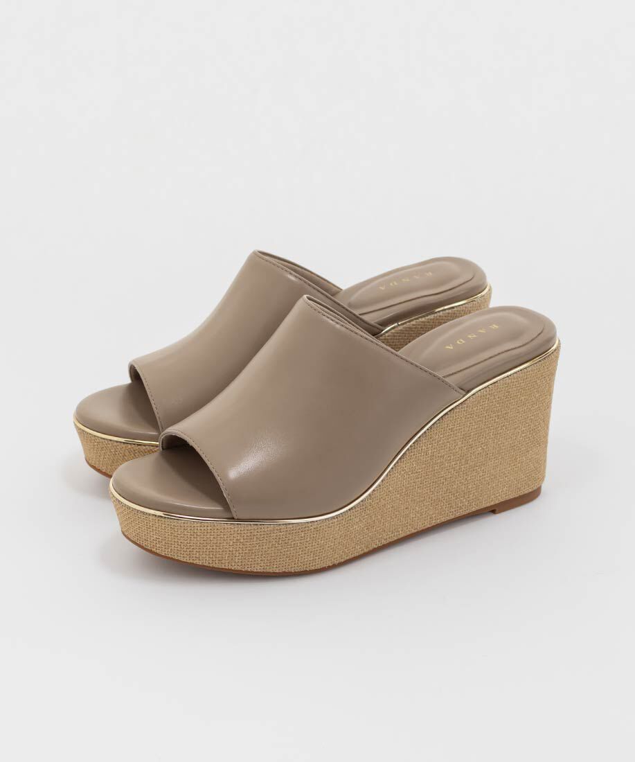  「ベーシックミュールウェッジサンダル」|パンプス|