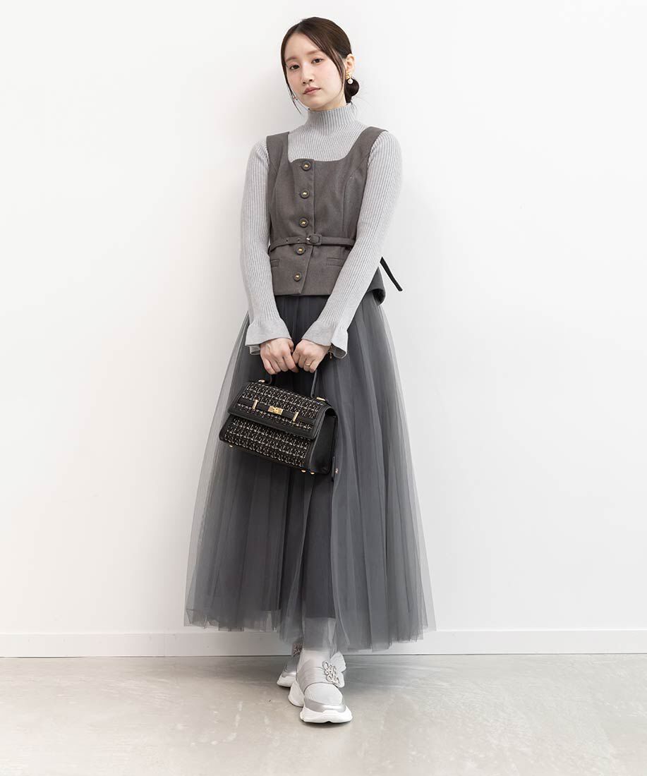  「【SUSTAINABLE】ビジューモノグラムパーツソックススニーカー」|スニーカー|