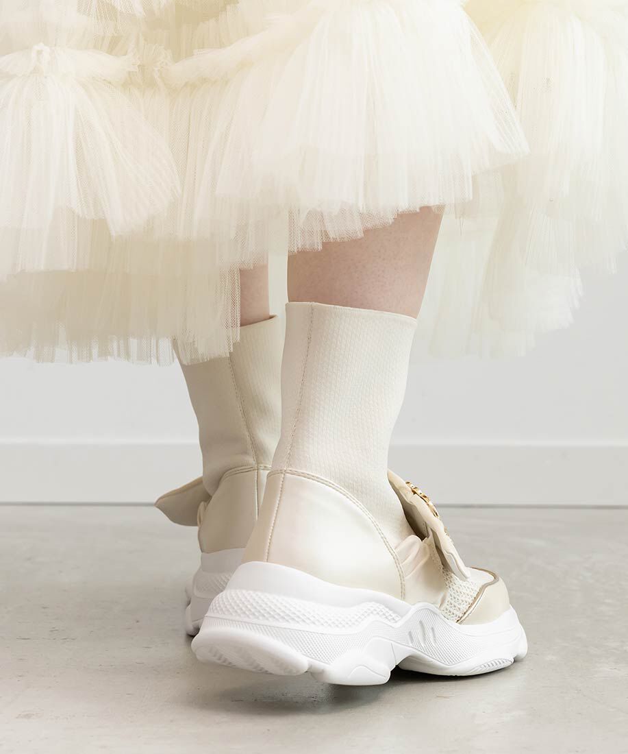  「【SUSTAINABLE】ビジューモノグラムパーツソックススニーカー」|スニーカー|