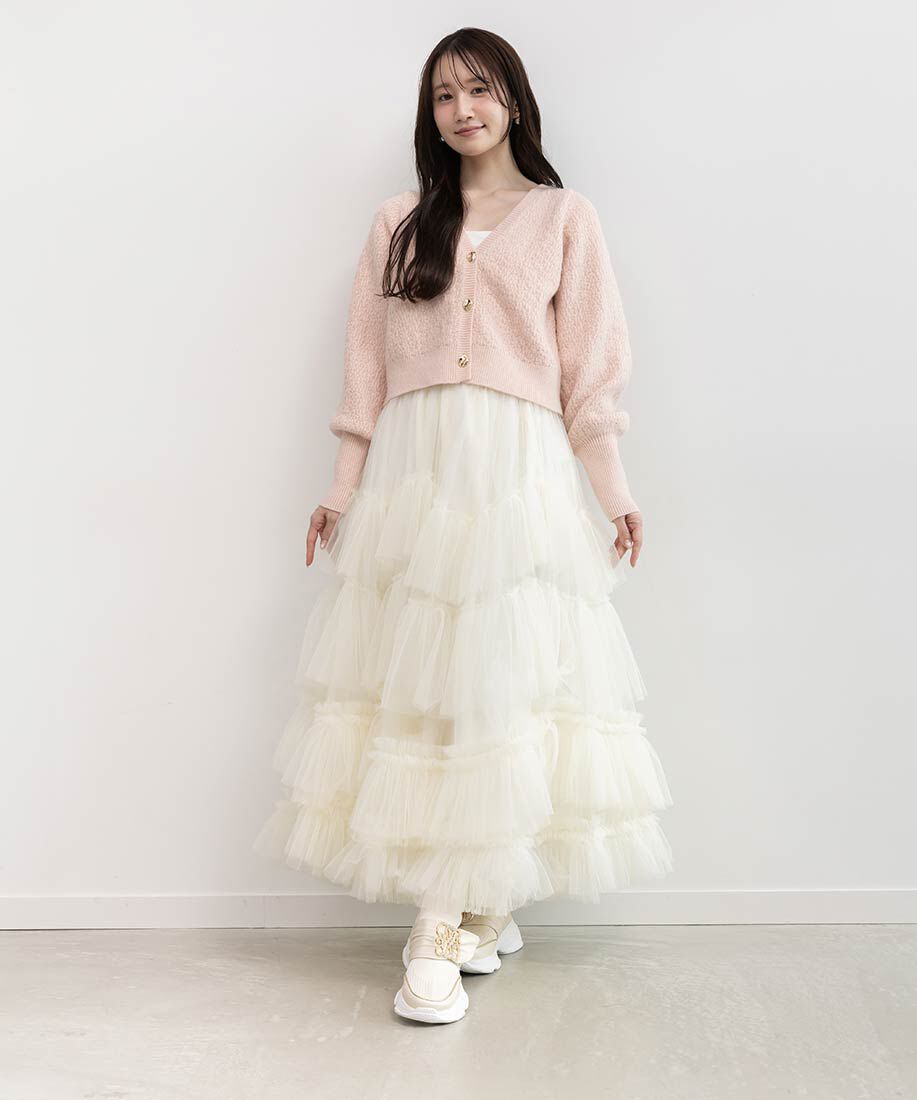  「【SUSTAINABLE】ビジューモノグラムパーツソックススニーカー」|スニーカー|