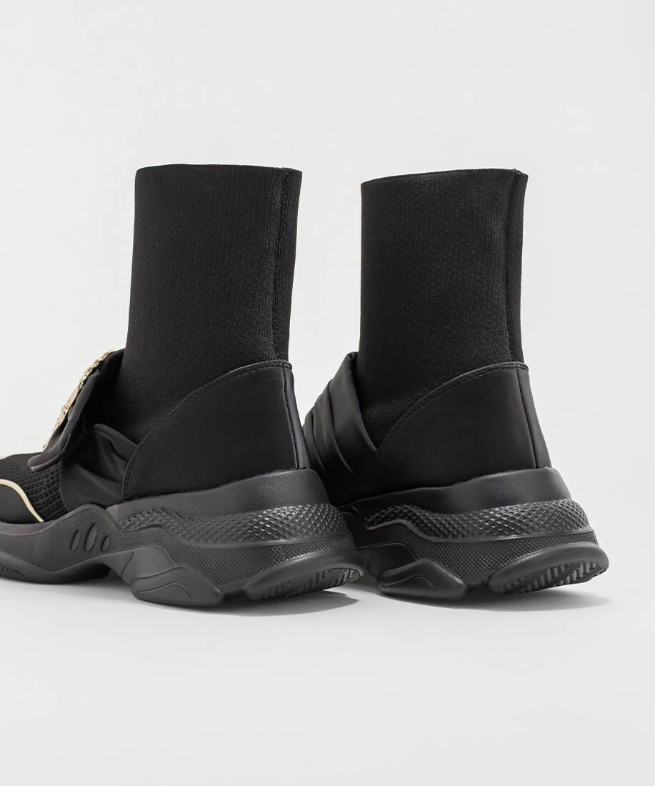  「【SUSTAINABLE】ビジューモノグラムパーツソックススニーカー」|スニーカー|