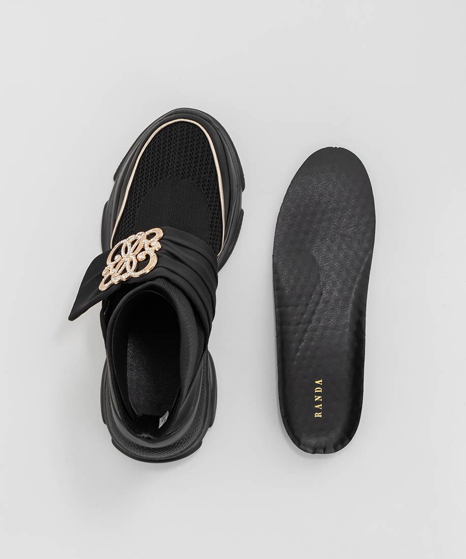  「【SUSTAINABLE】ビジューモノグラムパーツソックススニーカー」|スニーカー|