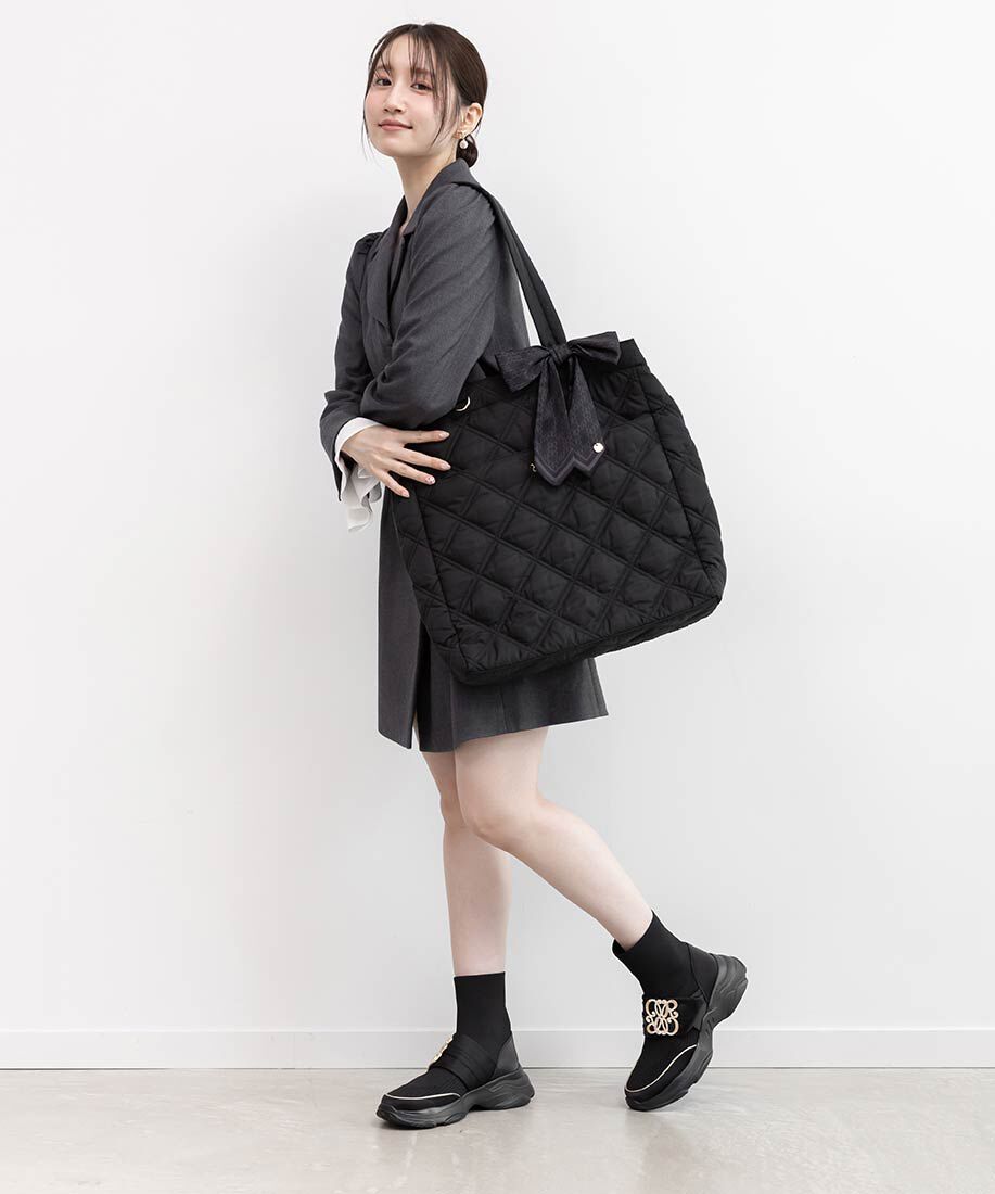  「【SUSTAINABLE】ビジューモノグラムパーツソックススニーカー」|スニーカー|