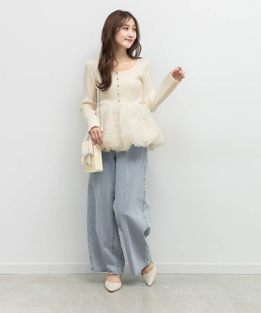  「モノグラムパールミュールパンプス」|パンプス|