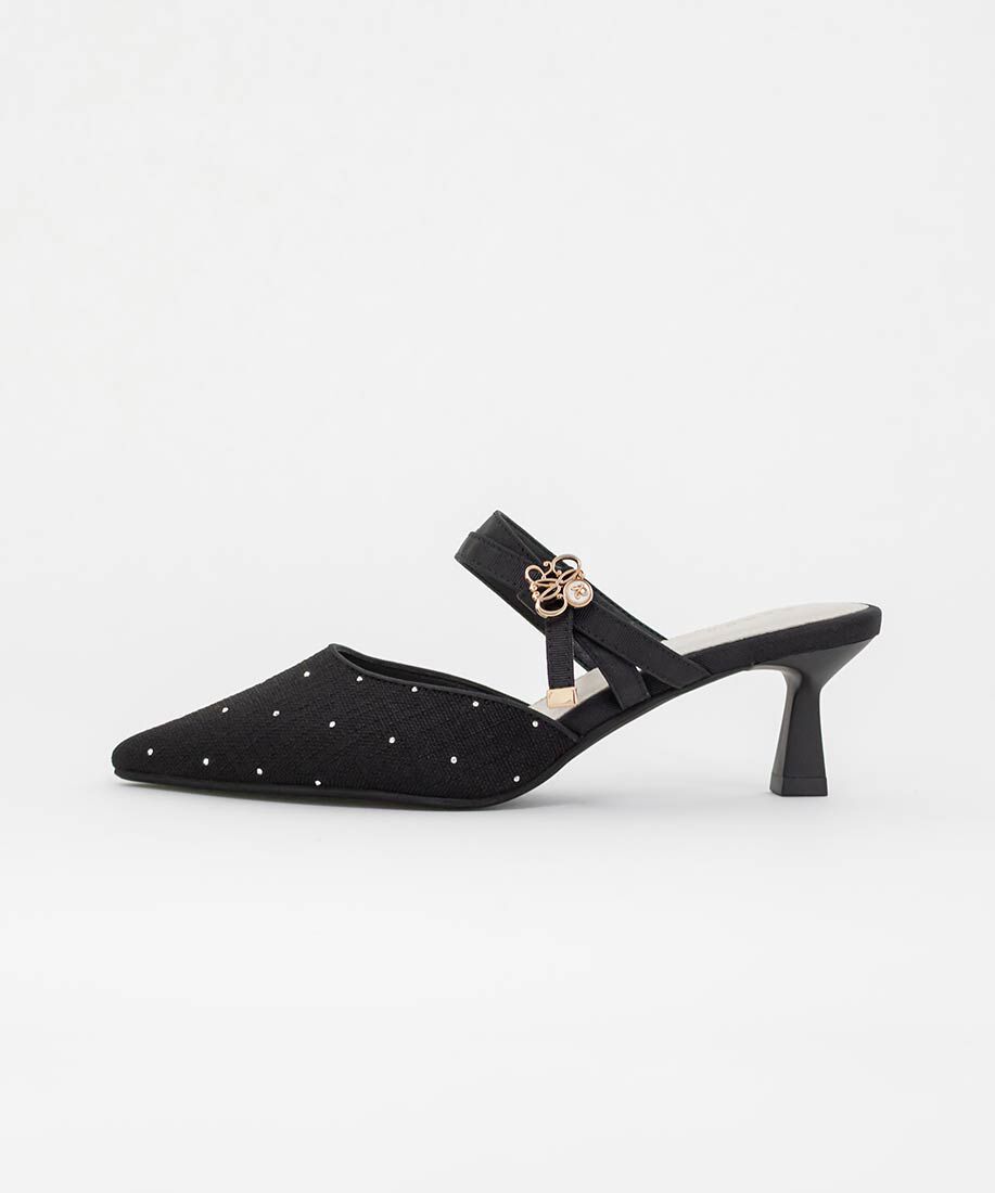  「モノグラムパールミュールパンプス」|パンプス|