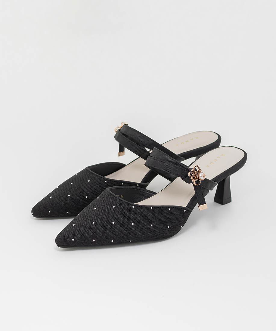  「モノグラムパールミュールパンプス」|パンプス|