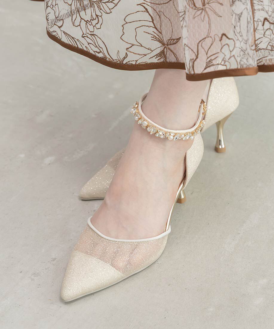  「2WAY ラメシアーセパレートパンプス」|パンプス|