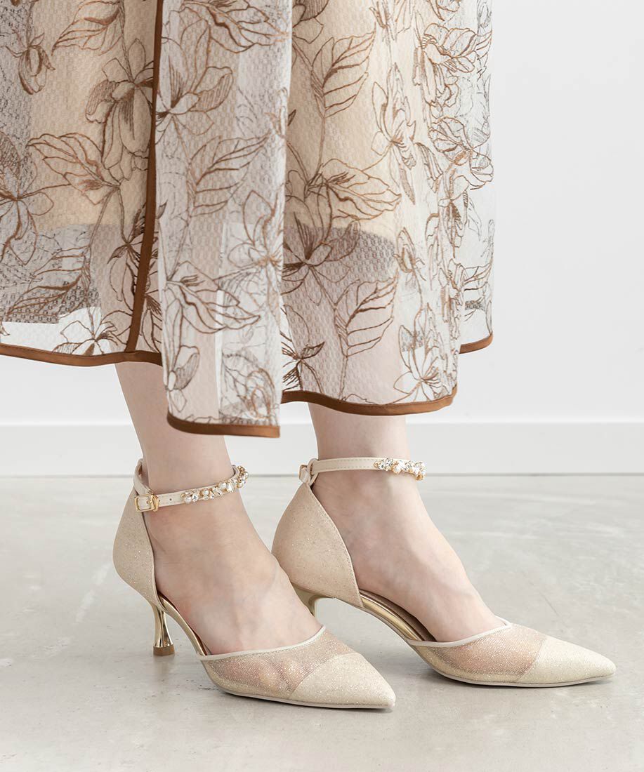  「2WAY ラメシアーセパレートパンプス」|パンプス|