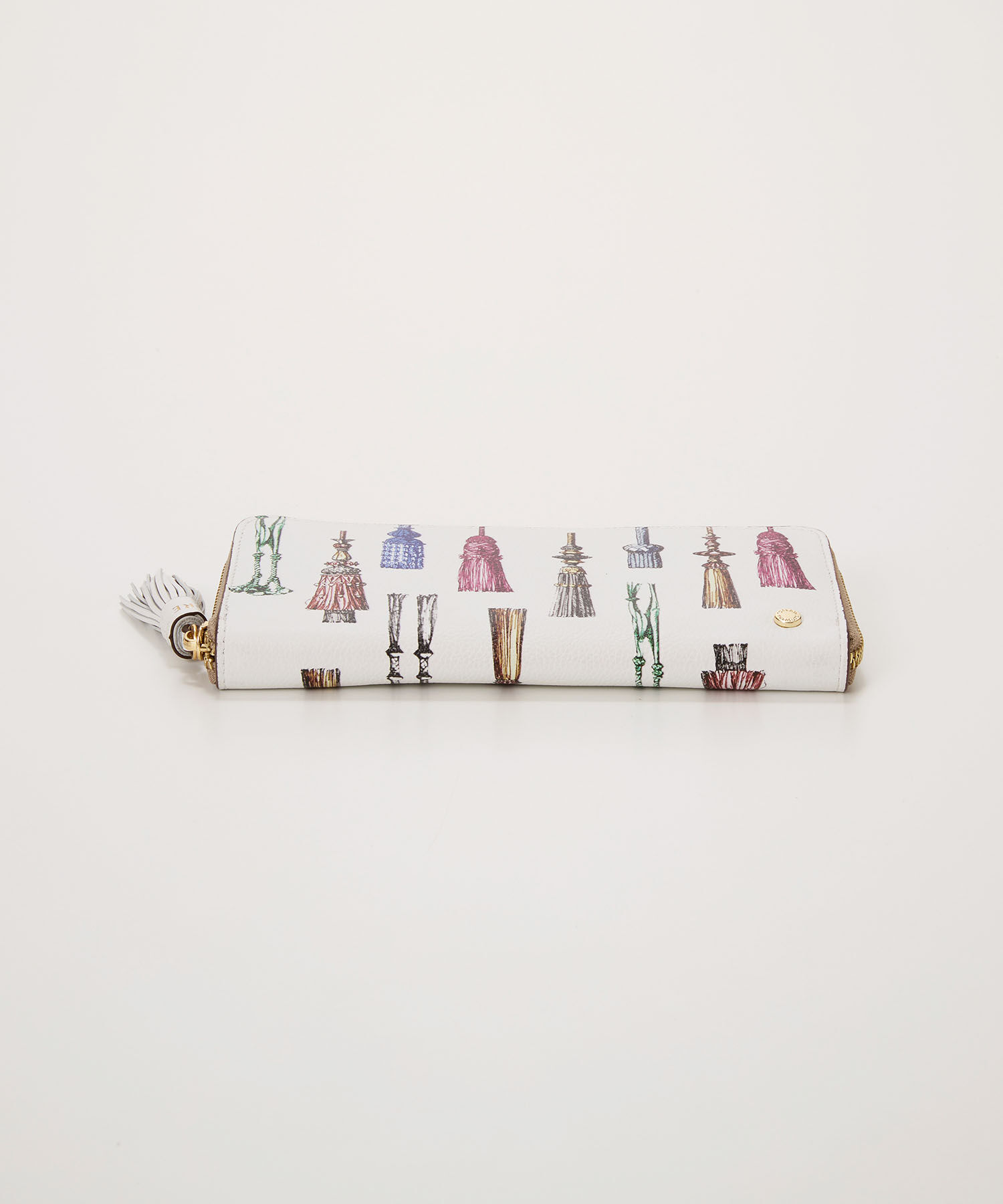 TOPKAPI TREASURE「【TREASURE TOPKAPI】シュリンクレザー タッセル プリント ラウンド 長財布」|財布|