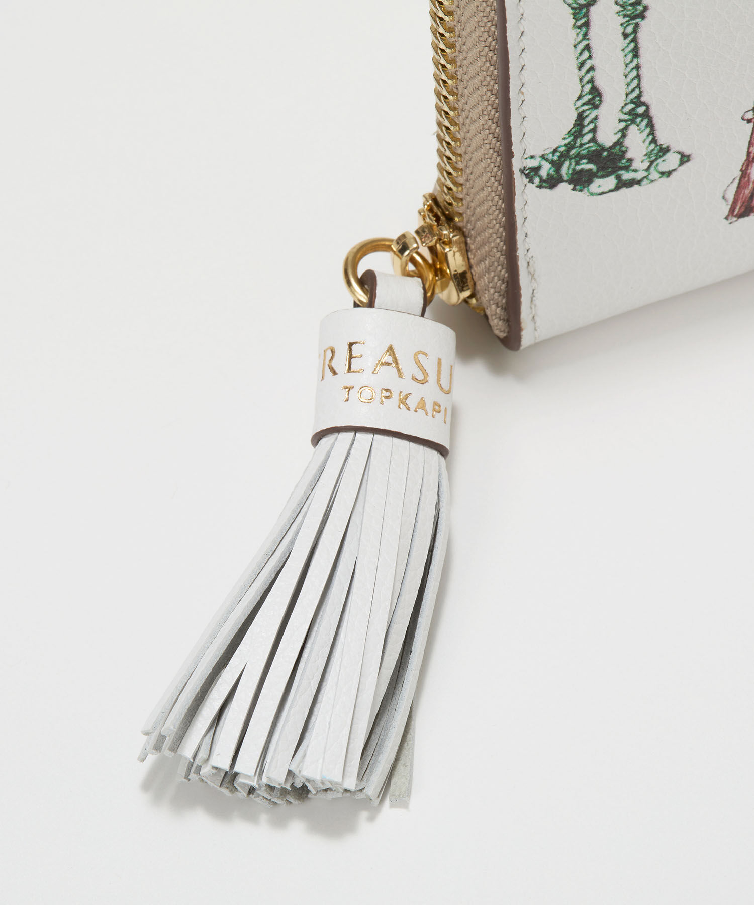 TOPKAPI TREASURE「【TREASURE TOPKAPI】シュリンクレザー タッセル プリント ラウンド 長財布」|財布|