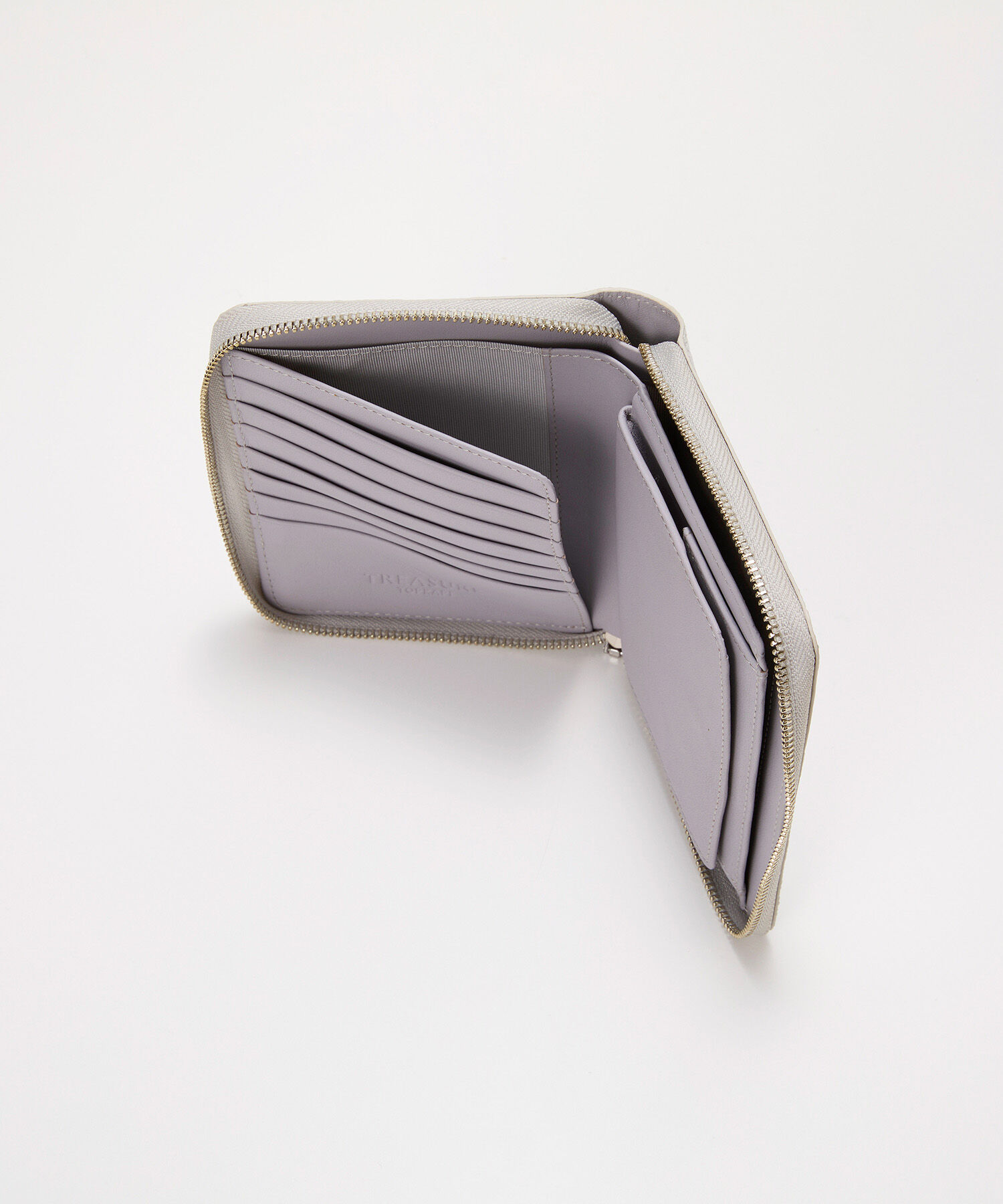 TOPKAPI BREATH「【TREASURE TOPKAPI】ウォッシュド レザー メタリック ラウンドファスナー 二つ折り財布/パスポート対応」|財布|