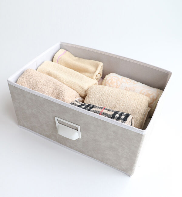 B-COMPANY「たっぷり入る万能チェスト　セラミック風チェスト4段／幅45cm」|タオル|