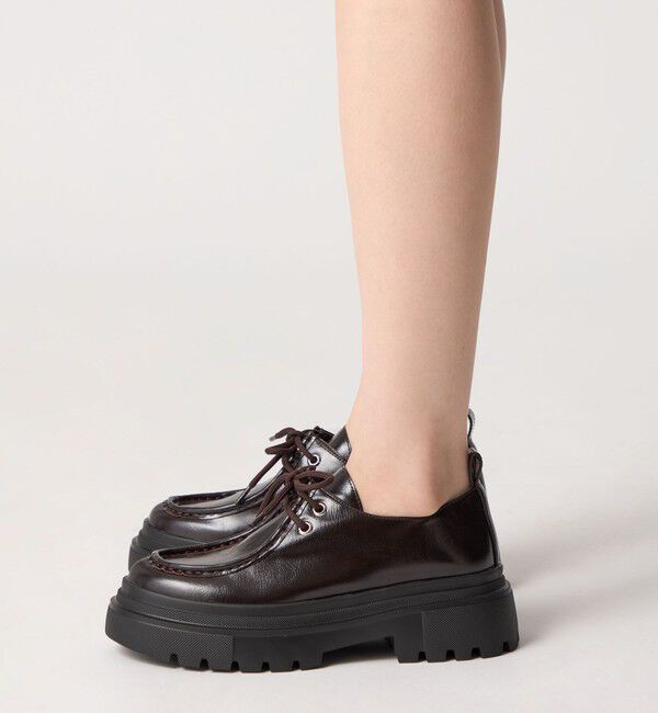 ODETTE E ODILE「＜SY＞ ボリュームソールチロリアン フラット55&uarr;」|モカシン|