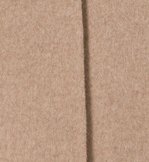 UNITED ARROWS「バイカラー リバー ミドルコート」|ノーカラーコート|