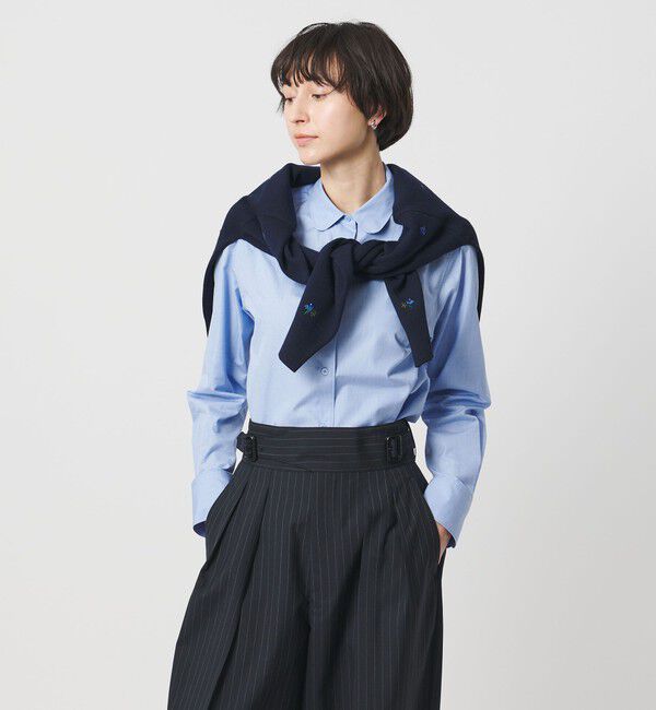 UNITED ARROWS「SOKTAS ラウンドカラー シャツ」|シャツ・ブラウス|LT.BLUE