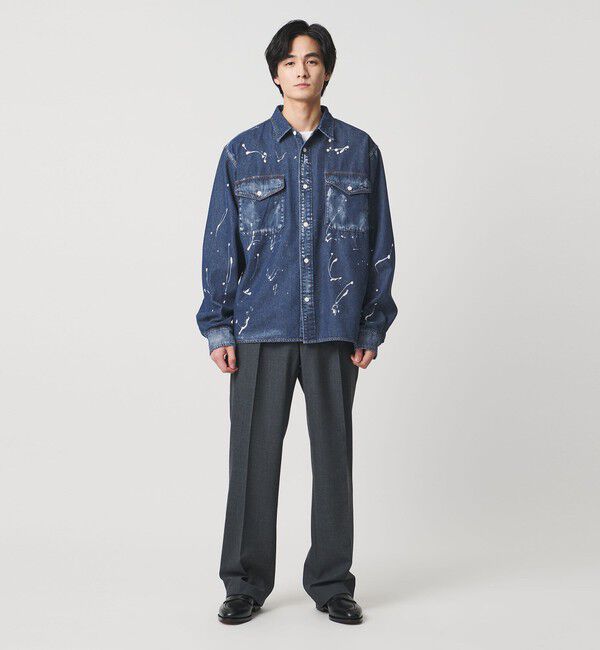 UNITED ARROWS「【別注】＜WESCOT＞スプラッシュ ペイント デニム シャツ」|シャツ・ブラウス|