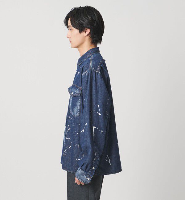 UNITED ARROWS「【別注】＜WESCOT＞スプラッシュ ペイント デニム シャツ」|シャツ・ブラウス|