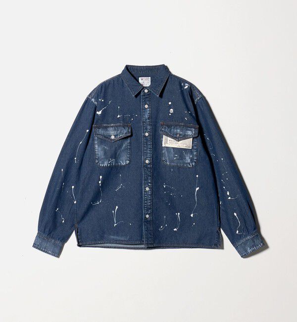 UNITED ARROWS「【別注】＜WESCOT＞スプラッシュ ペイント デニム シャツ」|シャツ・ブラウス|