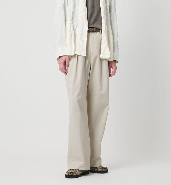 UNITED ARROWS「＜District＞コットン ツイル オーバーダイ 2プリーツ パンツ」|チノ|