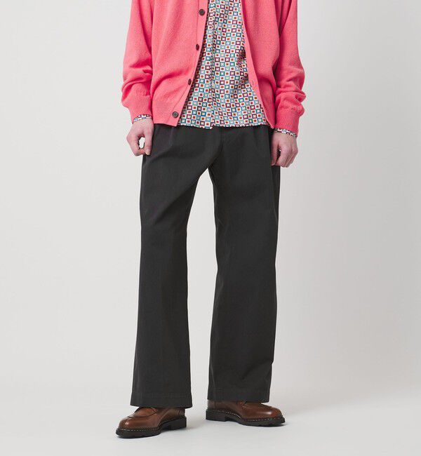 UNITED ARROWS「＜District＞コットン ツイル オーバーダイ 2プリーツ パンツ」|チノ|