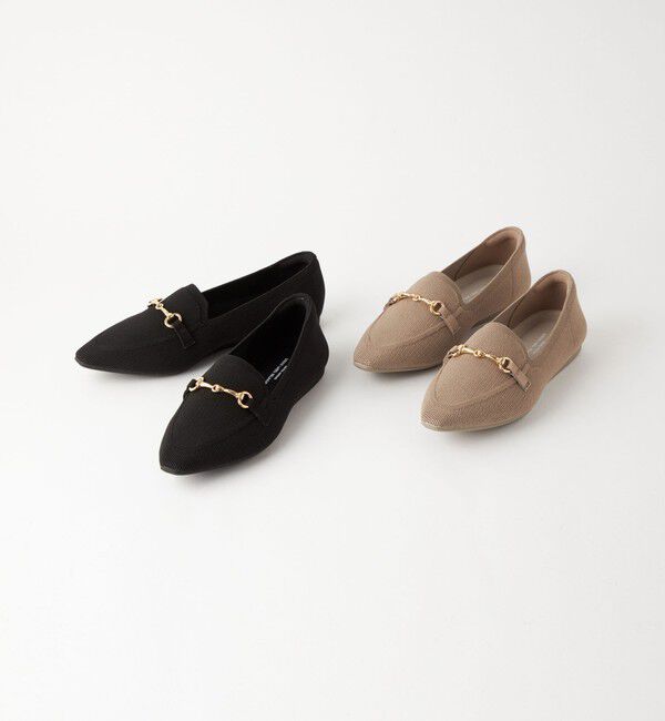 UNITED ARROWS green label relaxing「ウェルネス ニット ローファー 撥水・ウォッシャブル」|パンプス|