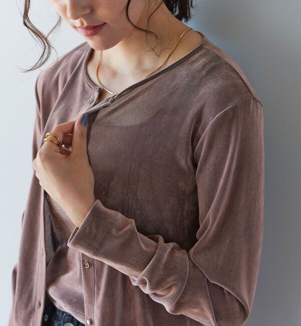 UNITED ARROWS green label relaxing「極みシアーフロッキーカーデ」|カーディガン|