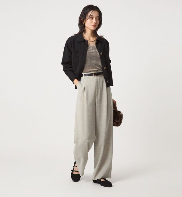 UNITED ARROWS green label relaxing「［size SHORT/TALLあり］パウダリー ワイド パンツ」|その他|