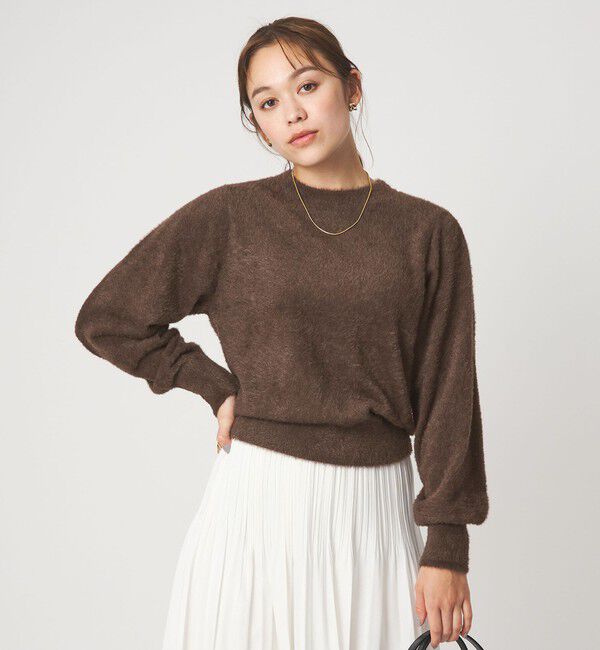 UNITED ARROWS green label relaxing「フラッフ フェザーヤーン ロングスリーブ ニット プルオーバー」|ニット・セーター|