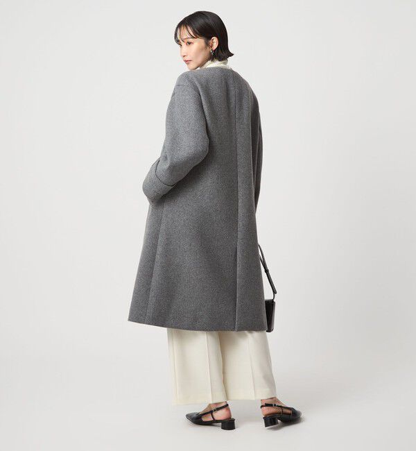 UNITED ARROWS green label relaxing「［size SHORTあり］SENTDALE WOOL セントデールウール ノーカラー コート」|ノーカラーコート|