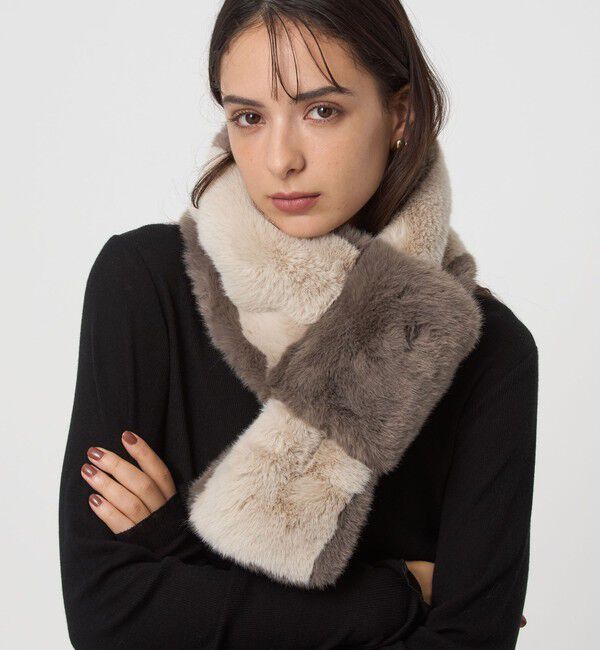 UNITED ARROWS green label relaxing「フェイクファー リバーシブル マフラー」|ストール|