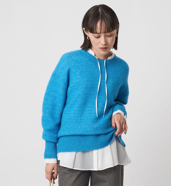 UNITED ARROWS green label relaxing「アルパカブレンド クルーネック プルオーバー ニット」|ニット・セーター|LT.BLUE