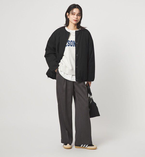 UNITED ARROWS green label relaxing「［size SHORTあり］パフィー ノーカラー ブルゾン 撥水 保温性 ウォッシャブル」|ブルゾン・スタジャン|