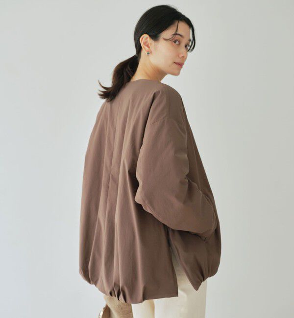 UNITED ARROWS green label relaxing「［size SHORTあり］パフィー ノーカラー ブルゾン 撥水 保温性 ウォッシャブル」|ブルゾン・スタジャン|