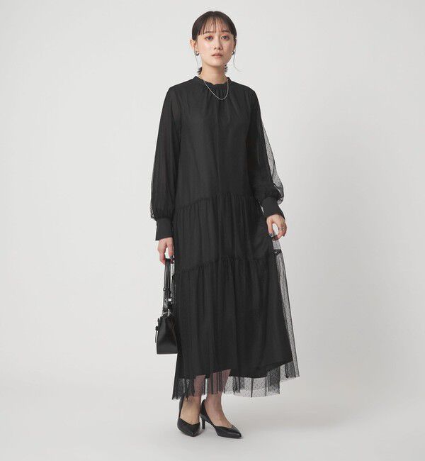 UNITED ARROWS green label relaxing「チュール ティアード ワンピース」|ドレス|