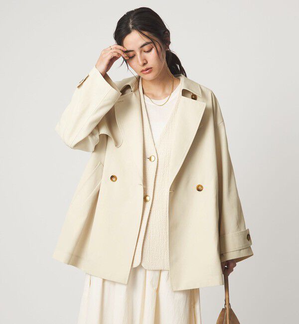 UNITED ARROWS green label relaxing「［size SHORTあり］ミドル トレンチ コート 撥水」|トレンチコート|OFF WHITE