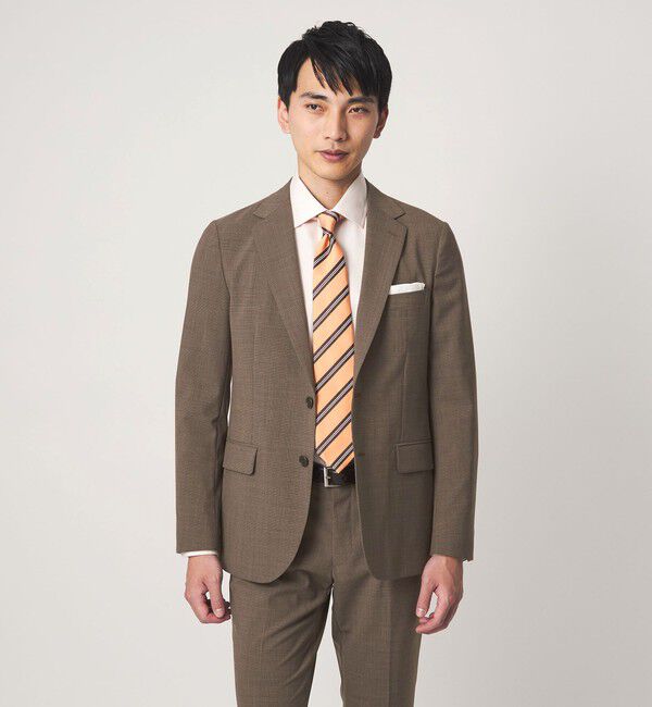 UNITED ARROWS green label relaxing「A+ TWPU チドリ 2B スリム セットアップ ジャケット -ウォッシャブル・ストレッチ-」|スーツ|MD.BROWN