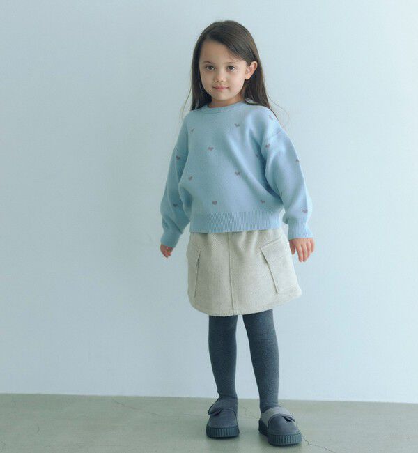 UNITED ARROWS green label relaxing「ハートジャガード プルオーバー / キッズ  100cm-160cm」|ニット・セーター|