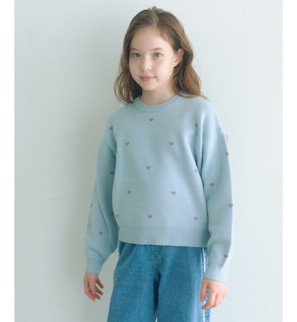 UNITED ARROWS green label relaxing「ハートジャガード プルオーバー / キッズ  100cm-160cm」|ニット・セーター|