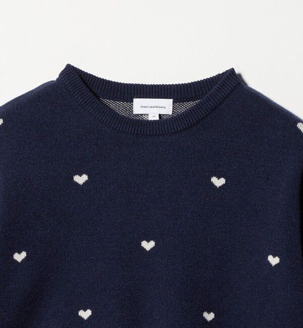 UNITED ARROWS green label relaxing「ハートジャガード プルオーバー / キッズ  100cm-160cm」|ニット・セーター|