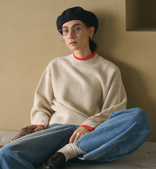 BEAUTY&YOUTH UNITED ARROWS「ネップカラーライン クルーネック ニットプルオーバー」|ニット・セーター|