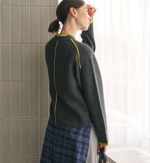 BEAUTY&YOUTH UNITED ARROWS「ネップカラーライン クルーネック ニットプルオーバー」|ニット・セーター|