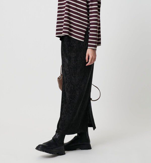 BEAUTY&YOUTH UNITED ARROWS「ベロアプリーツ タイトスカート ウォッシャブル」|タイト|