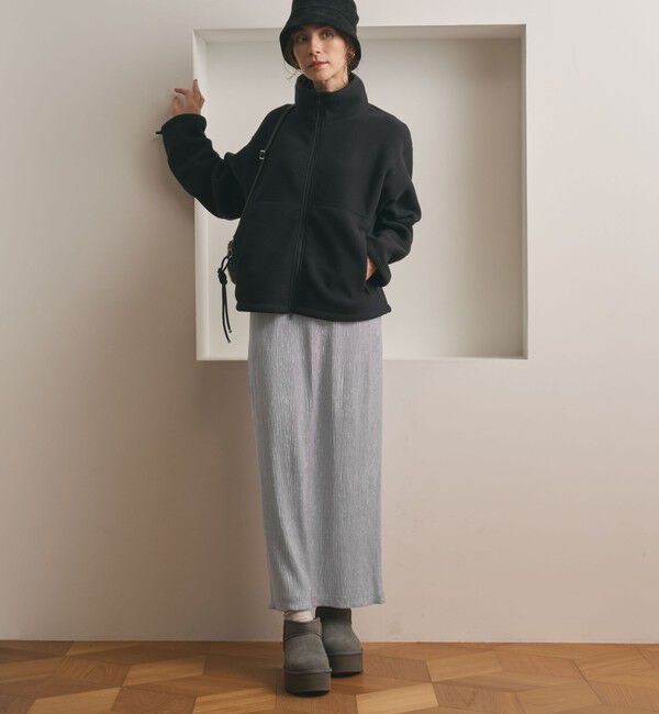 BEAUTY&YOUTH UNITED ARROWS「ベロアプリーツ タイトスカート ウォッシャブル」|タイト|MD.GRAY